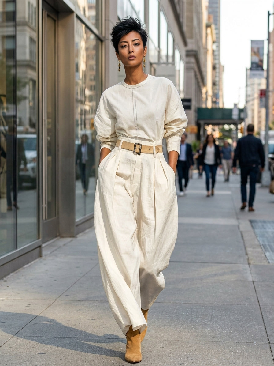 Women's Linen Long Sleeve Set – ModClo