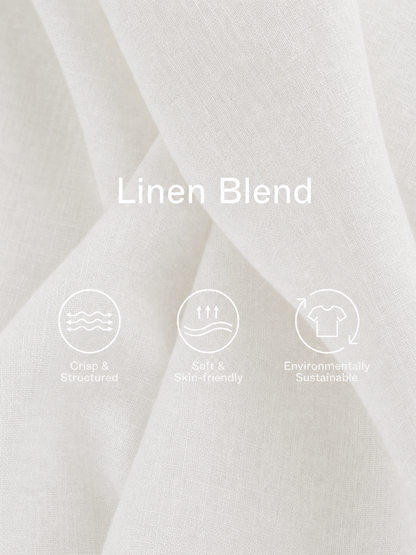 Women's Linen Long Sleeve Stand Collar Shorts Set – ModClo