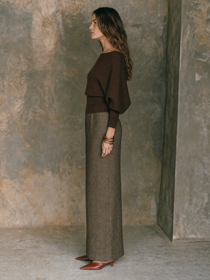 Women's Slit Straight Cut Midi Skirt – ModClo