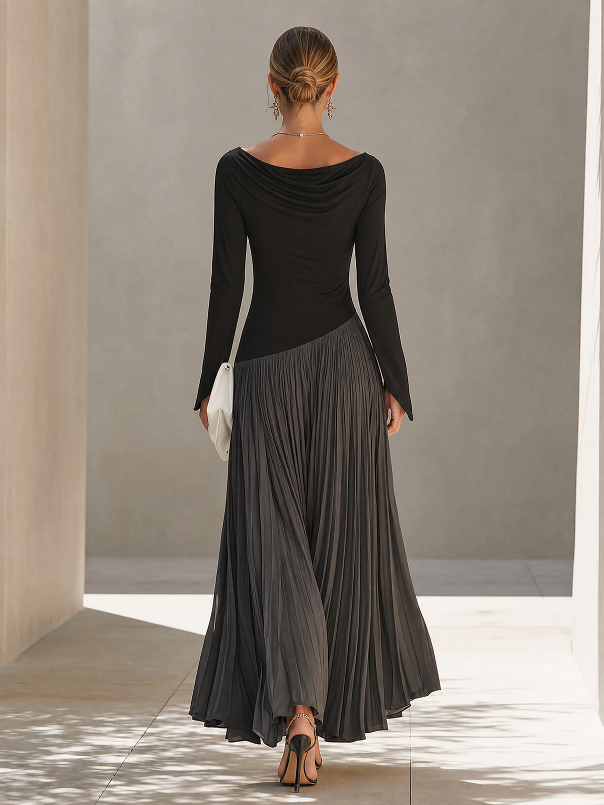 Women's Two Tone Color Maxi Dress – ModClo