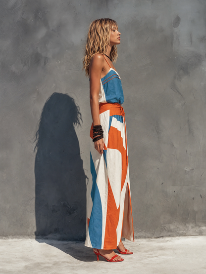 Women's Woven Sleeveless Maxi Dress – ModClo
