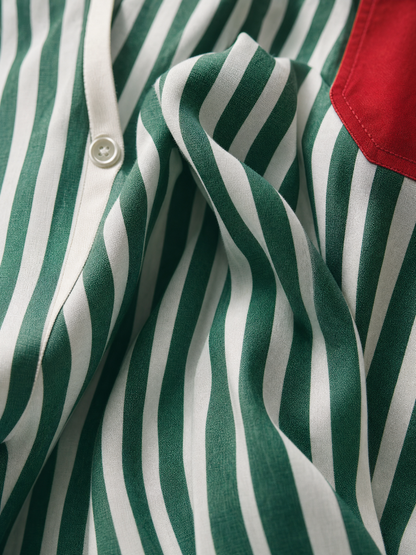 Women's White Cotton Striped Shirt Dress – ModClo