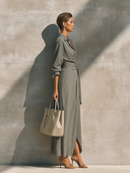 Women's White Cotton Wrap Shirt Dress – ModClo