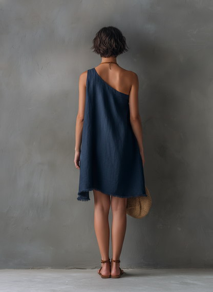 Women's Linen Sleeveless Mini Dress – ModClo