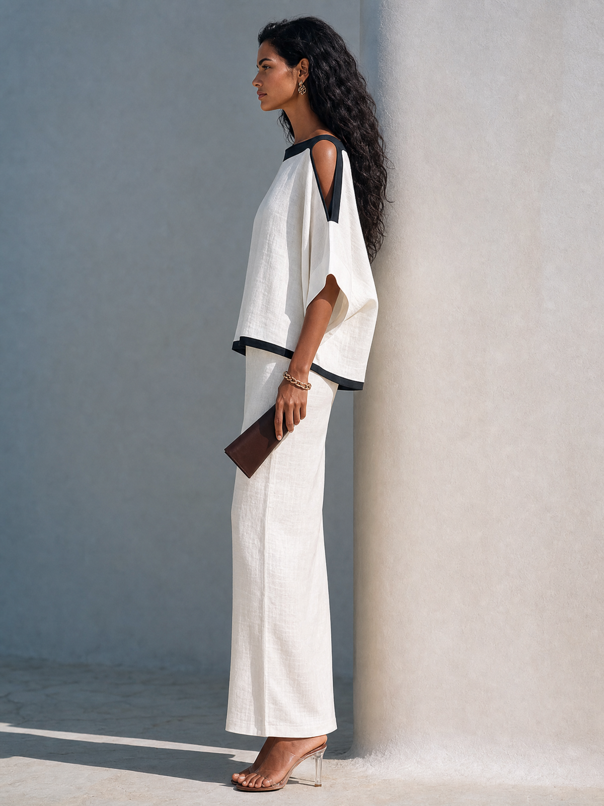 Women's Linen Batwing Two-Piece Set – ModClo