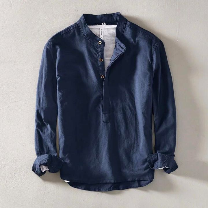 Men's Minimalist Linen Shirt