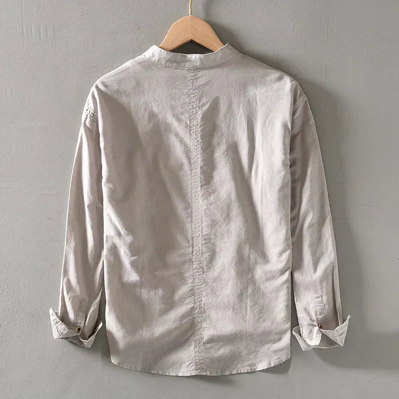 Men's Minimalist Linen Shirt