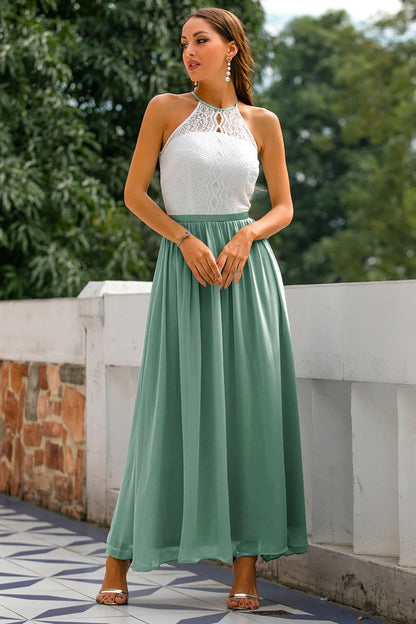 Madison | Women's Wedding Guest Halter Maxi Dress 10