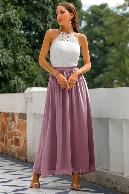 Madison | Women's Wedding Guest Halter Maxi Dress 12