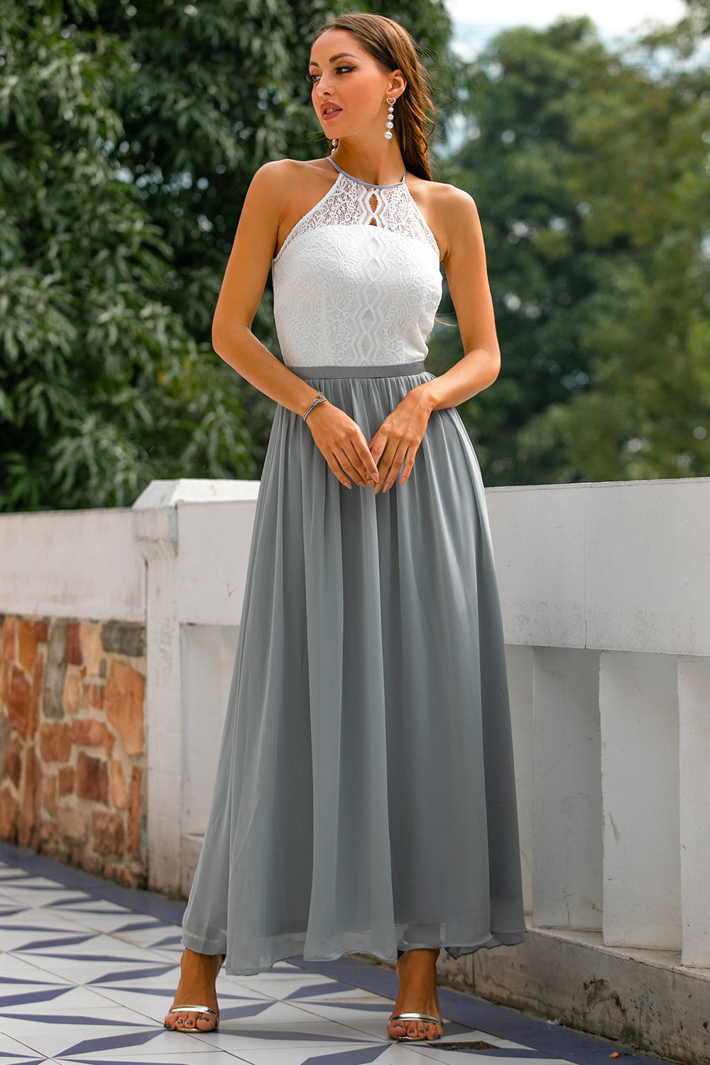 Madison | Women's Wedding Guest Halter Maxi Dress 5