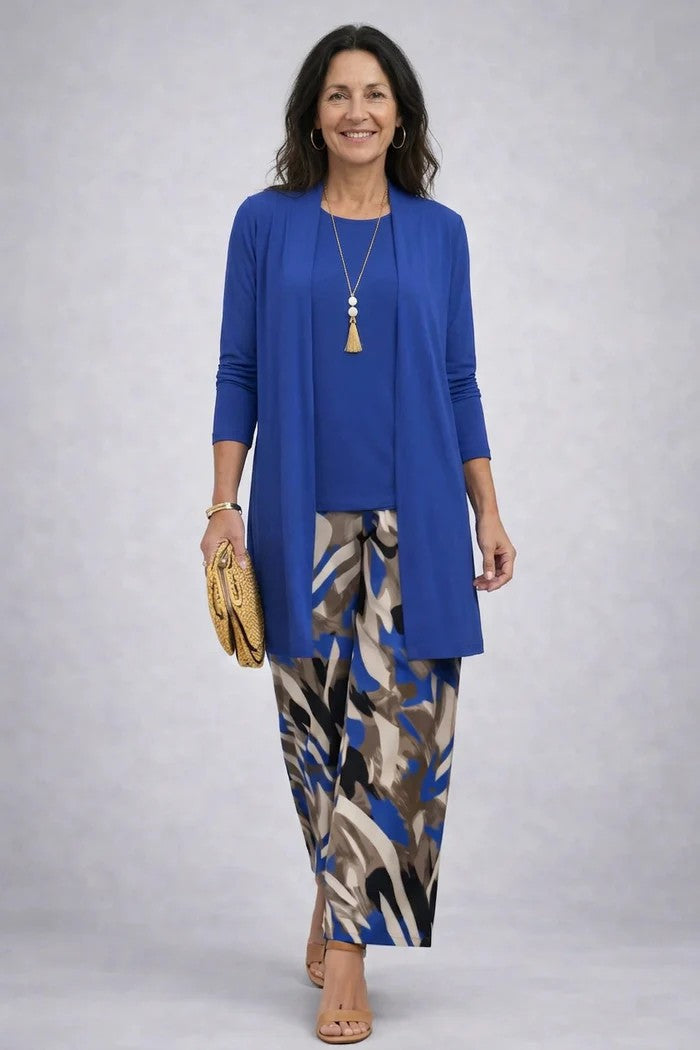 Women's Relaxed 3-Piece Set Full-Length Trousers