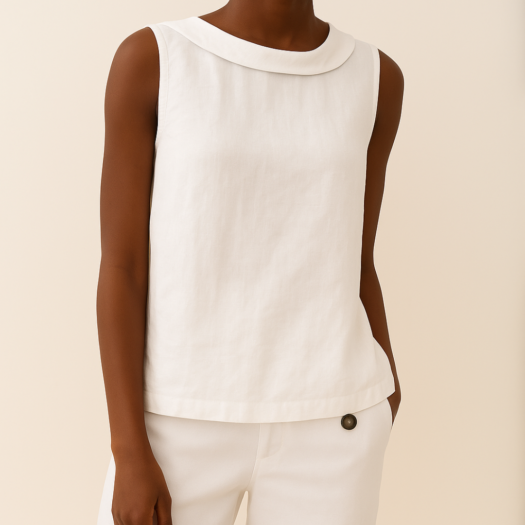 Maria™ | Sleeveless Roll Collar Top 5