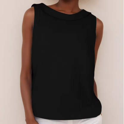 Maria™ | Sleeveless Roll Collar Top 7