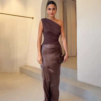 Maya | Women Wedding Guest Dress One-Shoulder Evening Dress 0