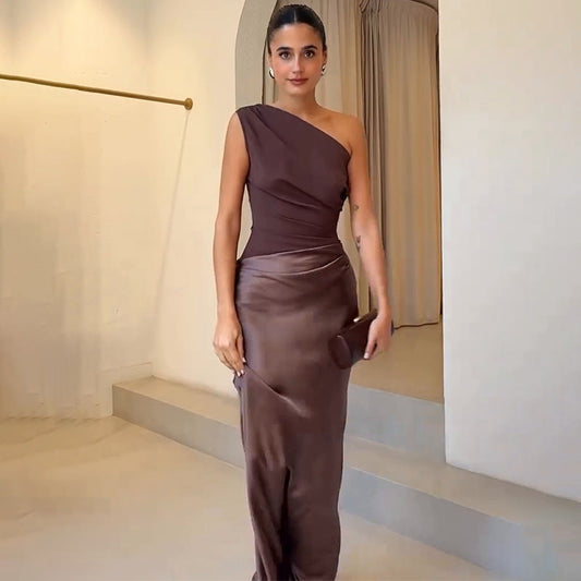 Maya | Women Wedding Guest Dress One-Shoulder Evening Dress 0