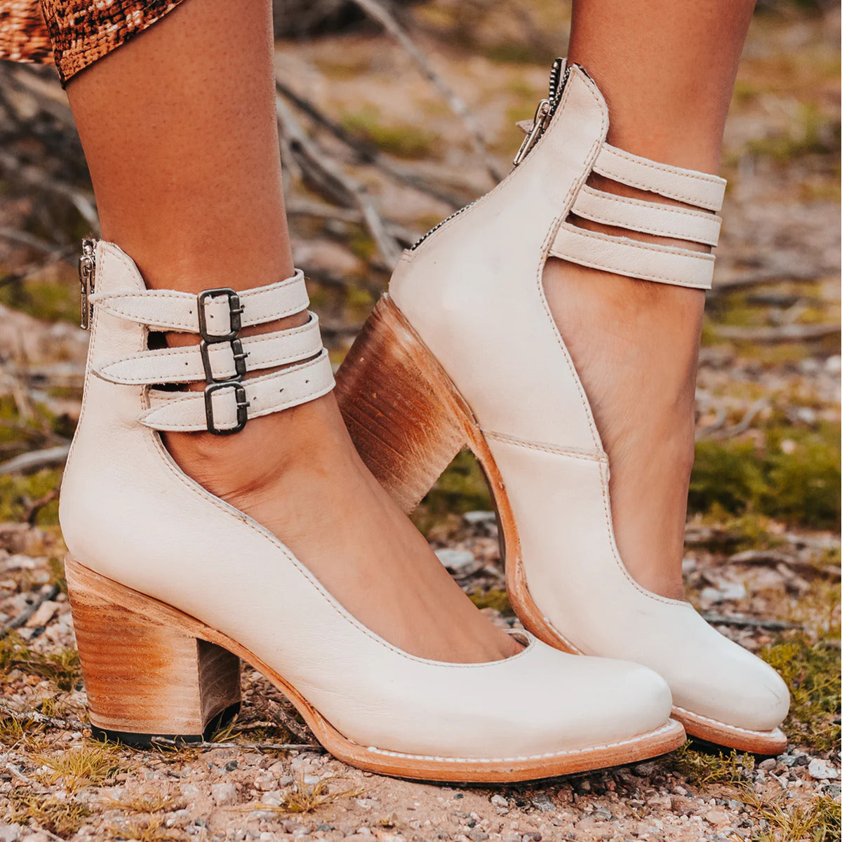 Women's Block-Heel Buckle Ankle Boots