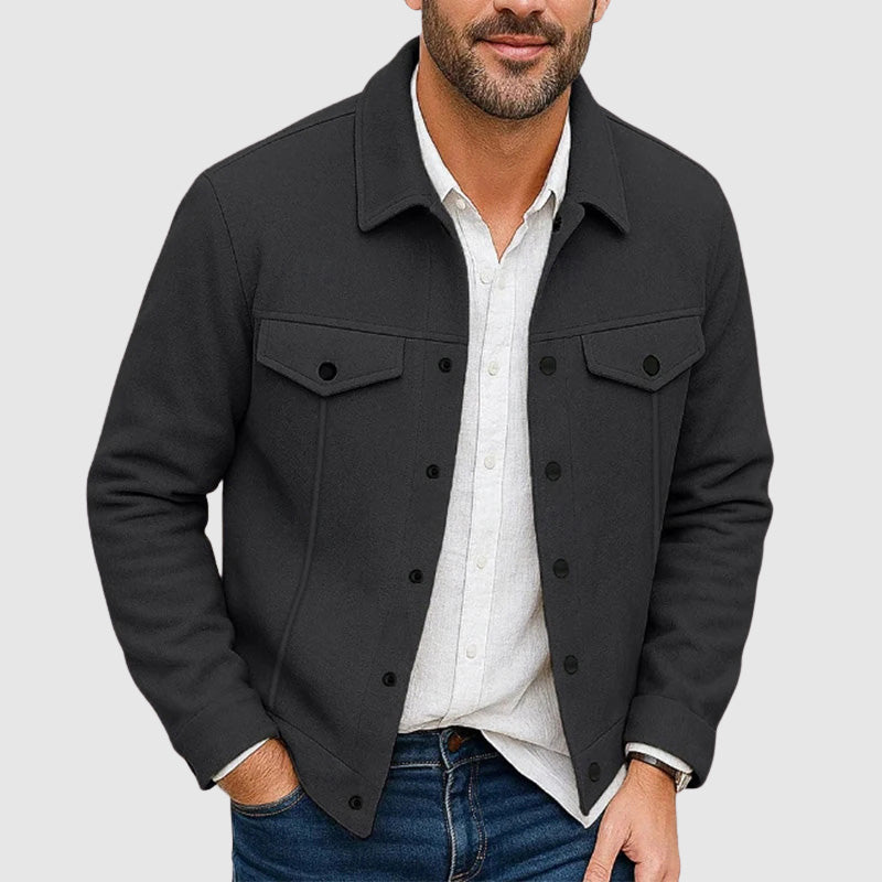 Men's Shirt Jacket Shacket Casual Fit Button Front