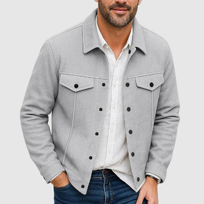 Men's Shirt Jacket Shacket Casual Fit Button Front