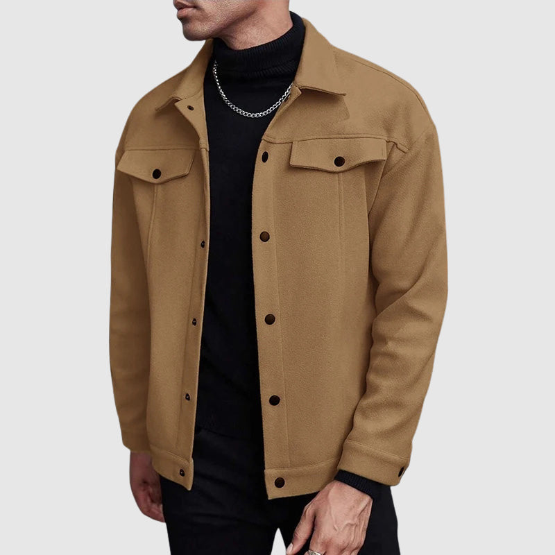 Men's Shirt Jacket Shacket Casual Fit Button Front