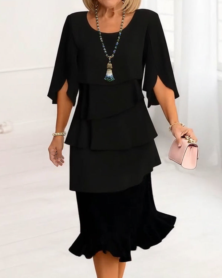 Women's Elegant Ruffle Dress Comfortable