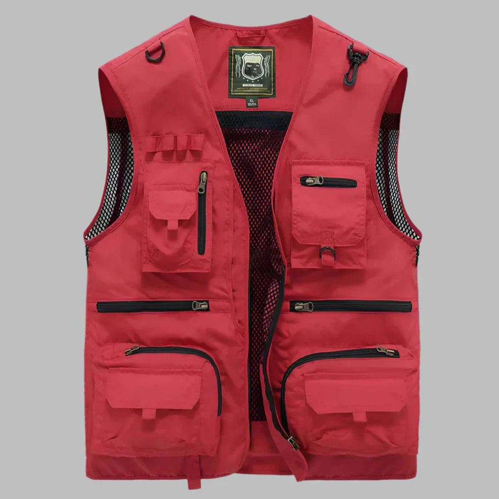 Men's Multi-Pocket Vest Water-Resistant
