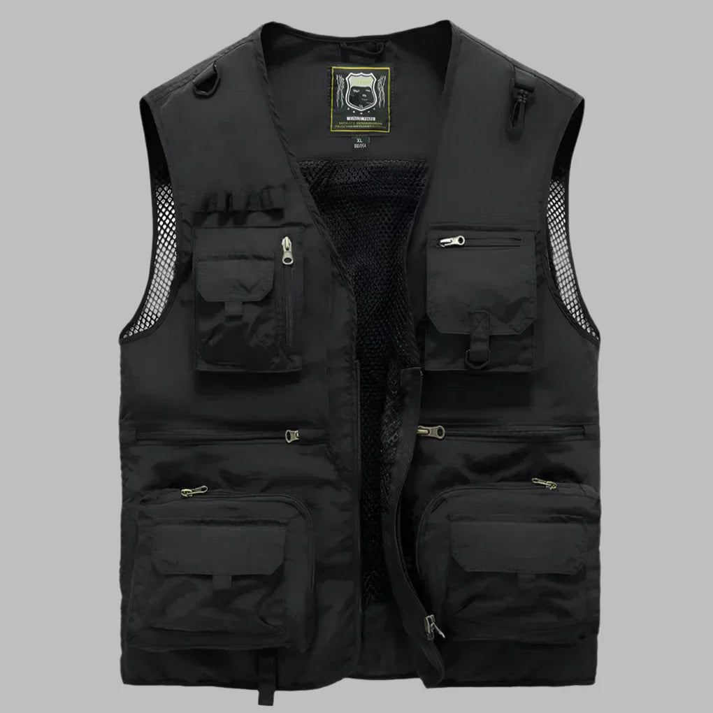 Men's Multi-Pocket Vest Water-Resistant
