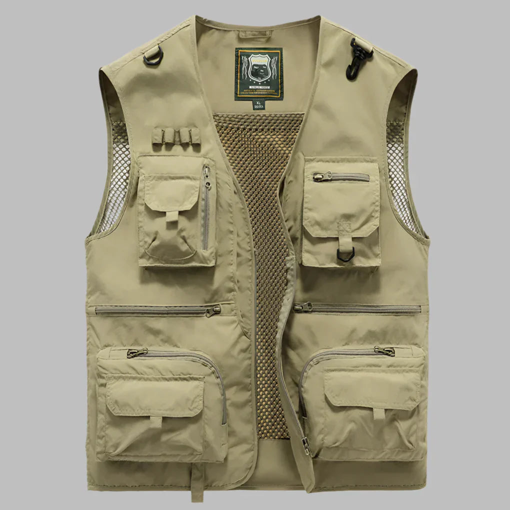 Men's Multi-Pocket Vest Water-Resistant