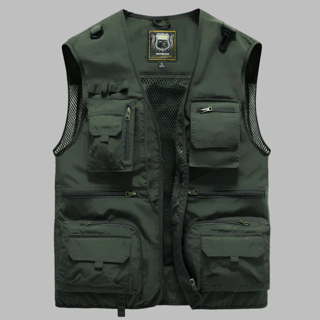Men's Multi-Pocket Vest Water-Resistant