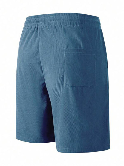 Men's Ribbed Drawstring Shorts Corduroy
