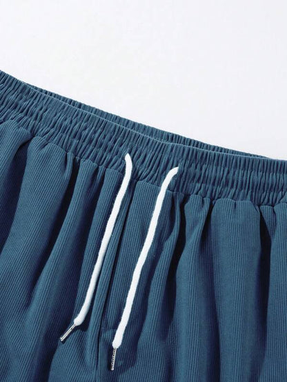 Men's Ribbed Drawstring Shorts Corduroy