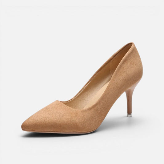 Suede Pointed-Toe Kitten Heel – ModClo, view 2