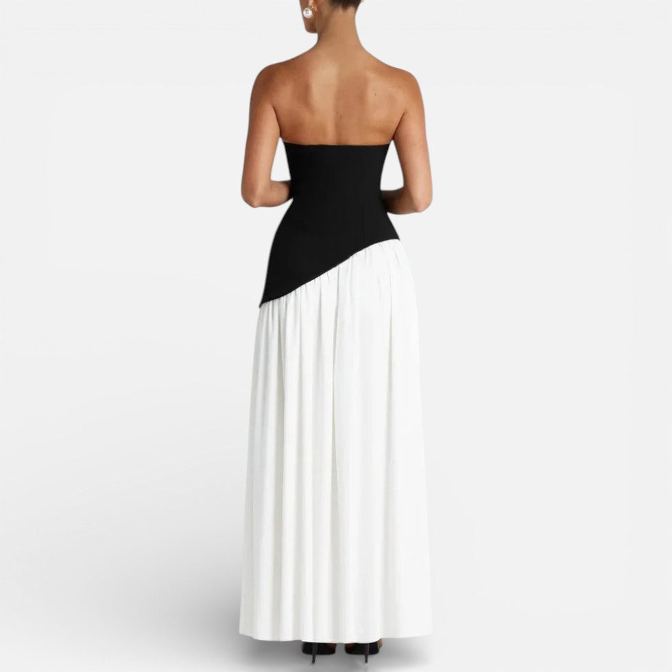Strapless Maxi Dress with Side Slit – ModClo, view 8