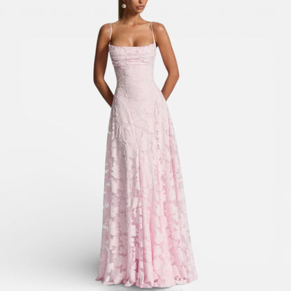 Floral Pattern Sleeveless Spaghetti Strap Maxi Dress – ModClo, view 6