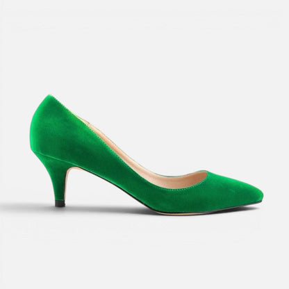 Suede Pointed-Toe Mid Heel Court Shoes – ModClo, view 5