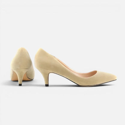 Suede Pointed-Toe Mid Heel Court Shoes – ModClo, view 9