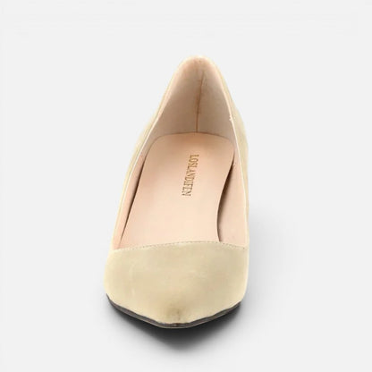 Suede Pointed-Toe Mid Heel Court Shoes – ModClo, view 11