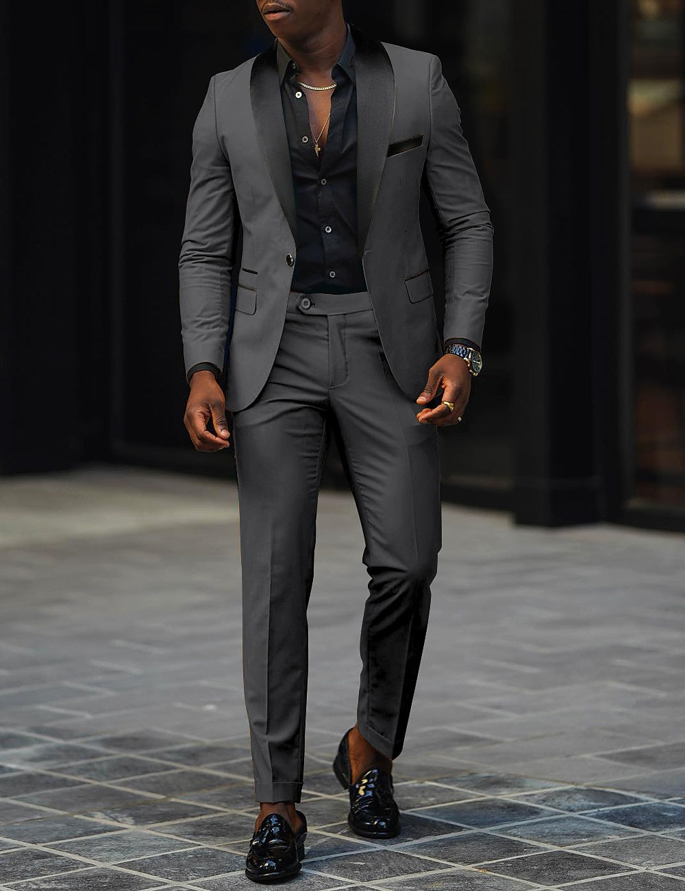 Men's Single Button Suit Tailored