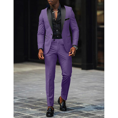 Men's Single Button Suit Tailored