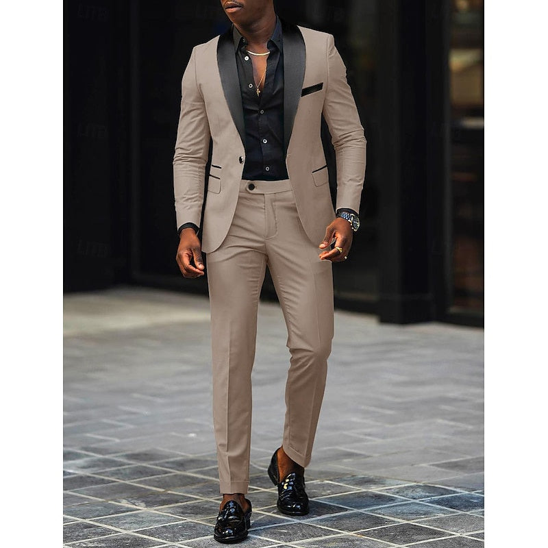 Men's Single Button Suit Tailored