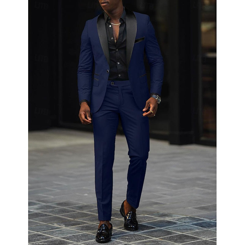 Men's Single Button Suit Tailored