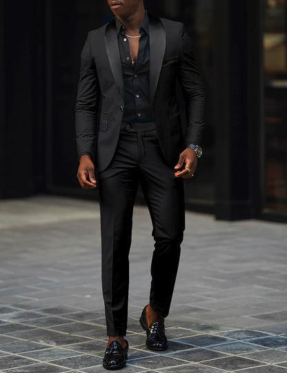 Men's Single Button Suit Tailored