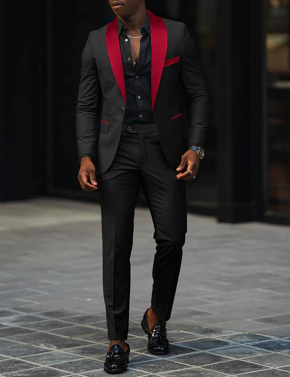 Men's Single Button Suit Tailored