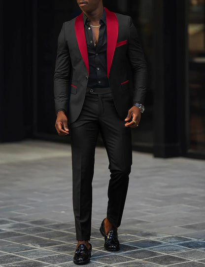 Men's Single Button Suit Tailored