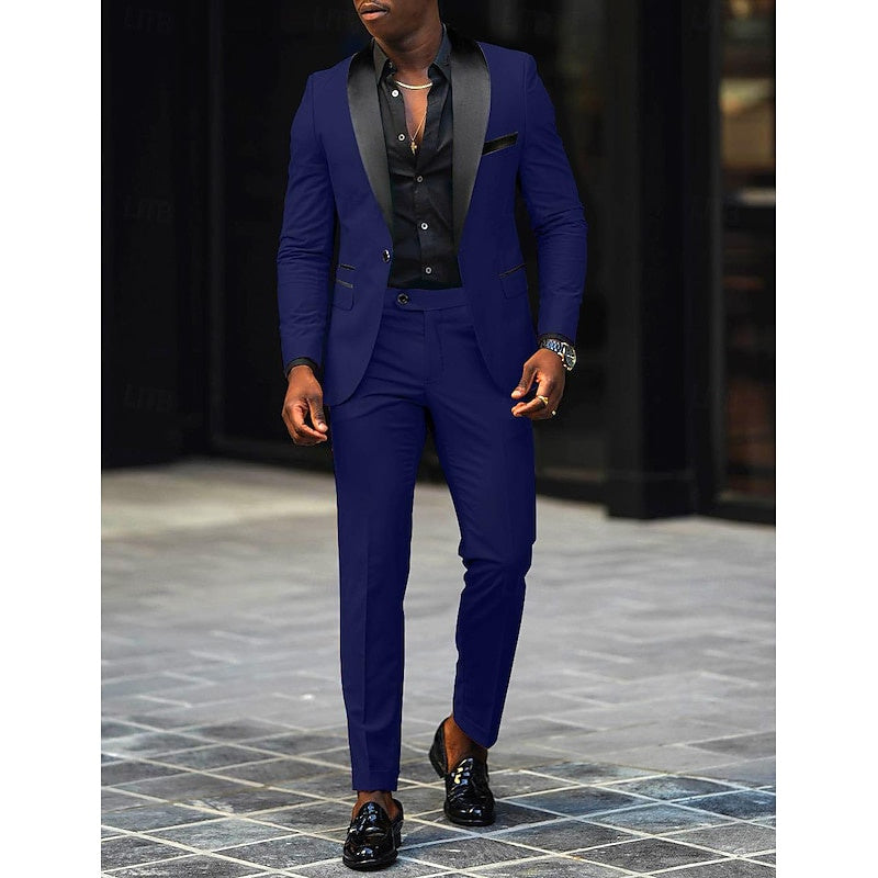 Men's Single Button Suit Tailored
