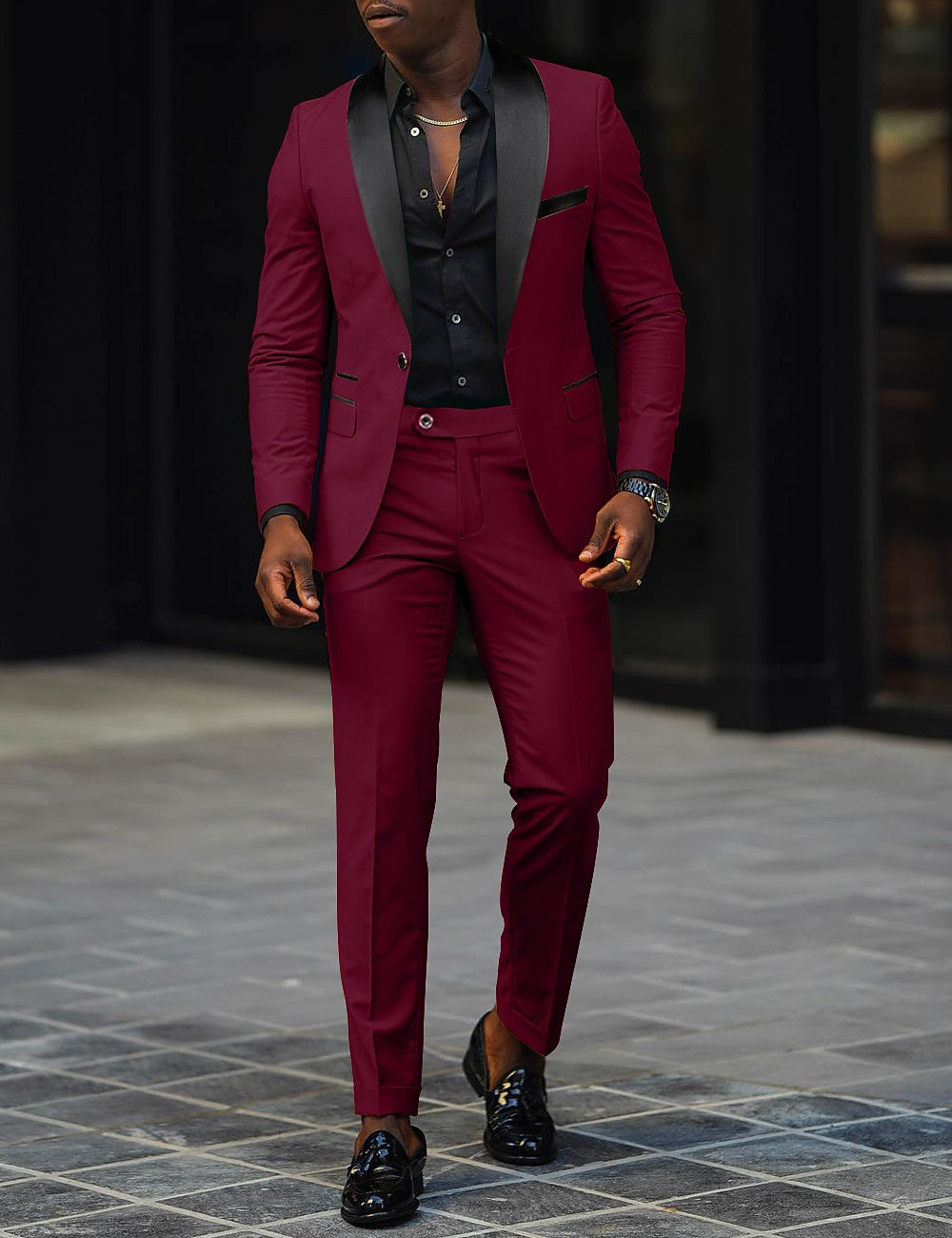 Men's Single Button Suit Tailored