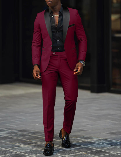 Men's Single Button Suit Tailored