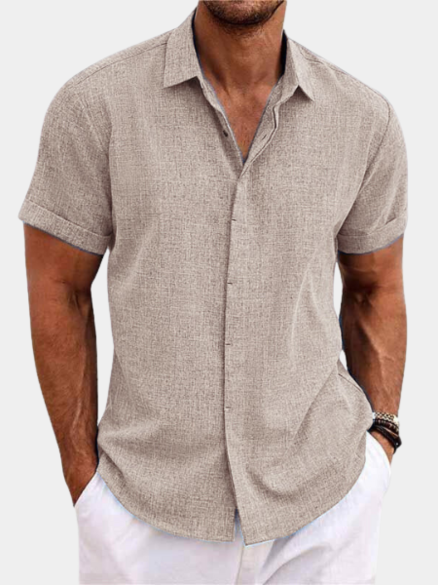 Men's Linen Short Sleeve Shirt