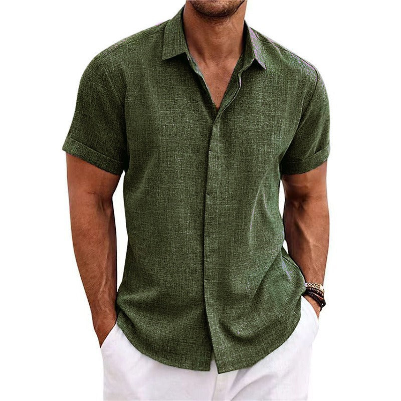 Men's Linen Short Sleeve Shirt