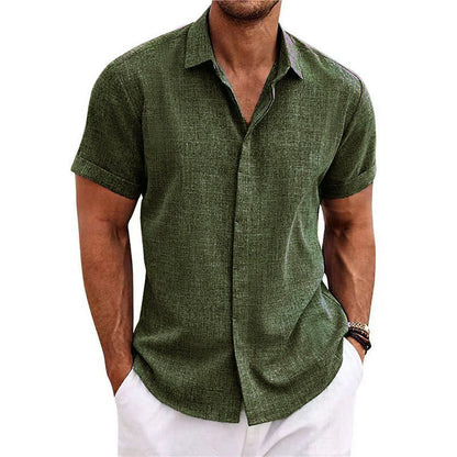 Men's Linen Short Sleeve Shirt