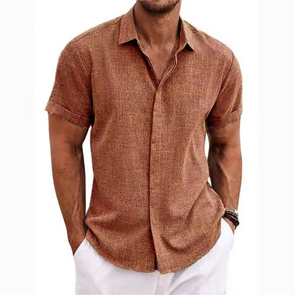 Men's Linen Short Sleeve Shirt